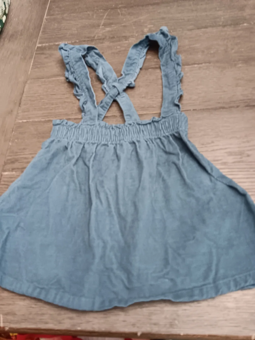Girls Size 4T Carter's Dusty Blue Ruffled Strap Skirt